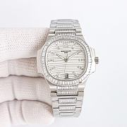 Patek Philippe Nautilus Silver White Watch P2545 - 1