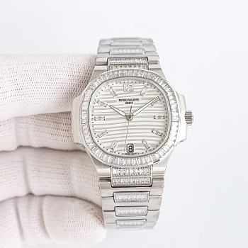 Patek Philippe Nautilus Silver White Watch P2545