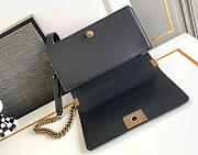 Chanel Boy Handle Logo Black Gold Size 25x8x14CM - 5