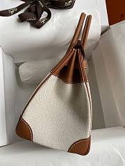 Hermes Birkin 25 Ecru Gold Toile Canvas HM45H1 Size 25x19x12cm - 5