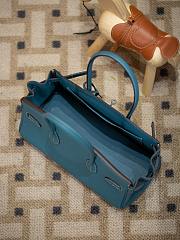 Hermes Birkin 30 Evercolor Palladium Etoupe H3250 Size 30×22×16cm - 6