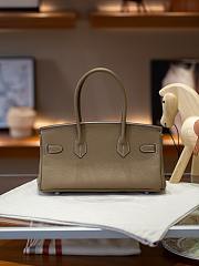 Hermes Birkin 30 Evercolor Palladium Etoupe H3251 Size 30×22×16cm - 6