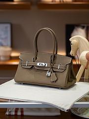 Hermes Birkin 30 Evercolor Palladium Etoupe H3251 Size 30×22×16cm - 5