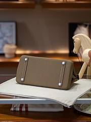 Hermes Birkin 30 Evercolor Palladium Etoupe H3251 Size 30×22×16cm - 4