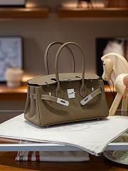 Hermes Birkin 30 Evercolor Palladium Etoupe H3251 Size 30×22×16cm - 3