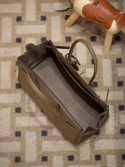 Hermes Birkin 30 Evercolor Palladium Etoupe H3251 Size 30×22×16cm - 2