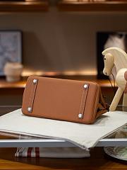 Hermes Birkin 30 Evercolor Palladium Etoupe H3252 Size 30×22×16cm - 5