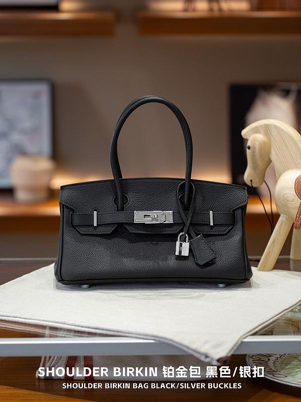 Hermes Birkin 30 Evercolor Palladium Etoupe H3253 Size 30×22×16cm - 1