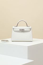 Hermes Kelly Crossbody Bag Crocodile HM9610 Size 19x12x6cm - 1