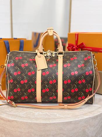 LV x TM KEEPALL BANDOULIÈRE 45 M13764 Size 45x27x20cm