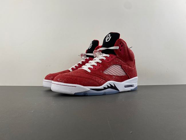 Air Jordan 5 Retro NCAA Pack Oklahoma Red HQ7978-600 - 1