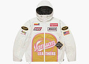 Supreme Vanson Leathers Shell Jacket White - 3