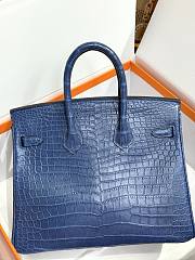 Hermes 25 Alligator Sapphire H66300 Size 25cm - 2