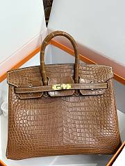 Hermes 25 Alligator Sapphire H66301 Size 25cm - 3