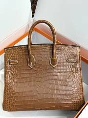 Hermes 25 Alligator Sapphire H66301 Size 25cm - 5