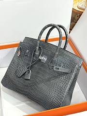 Hermes 25 Alligator Sapphire H66302 Size 25cm - 2