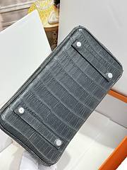 Hermes 25 Alligator Sapphire H66302 Size 25cm - 4