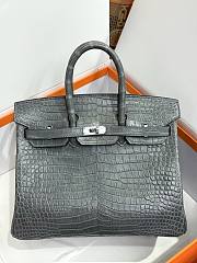 Hermes 25 Alligator Sapphire H66302 Size 25cm - 5