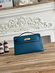 Hermès Kelly Pochette Rouge HM0046 Size 21x12x6cm - 1