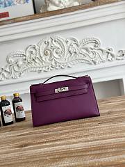 Hermès Kelly Pochette Rouge HM0156 Size 21x12x6cm - 5