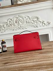 Hermès Kelly Pochette Rouge HM0157 Size 21x12x6cm - 2