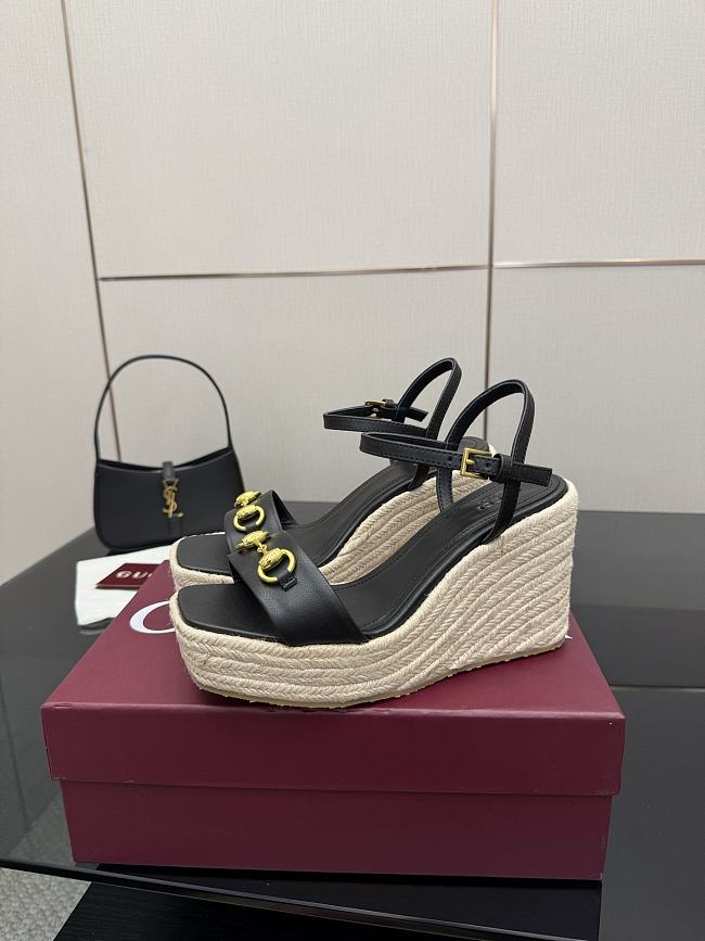 Gucci Hisley Wedge Sandals GG3118 - 1