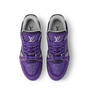 LV Trainer Sneaker Purple Sparkling - 4