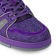 LV Trainer Sneaker Purple Sparkling - 3