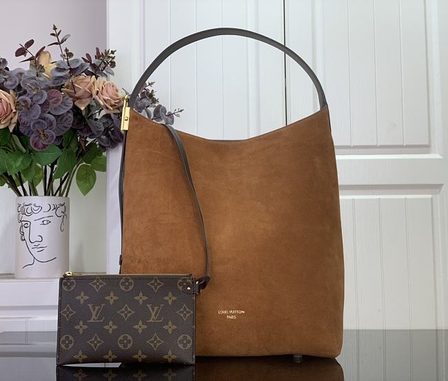 LV Hobo Bag MM Tan Brown Size 31x35x18cm - 1