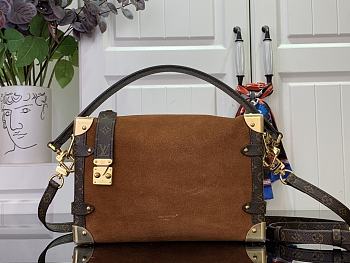 LV Side Trunk Tan Brown Size 23x16x8cm