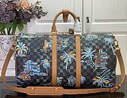 LV Keepall Bandoulière 50 Bag Marine Blue Size 50x29x723cm - 4