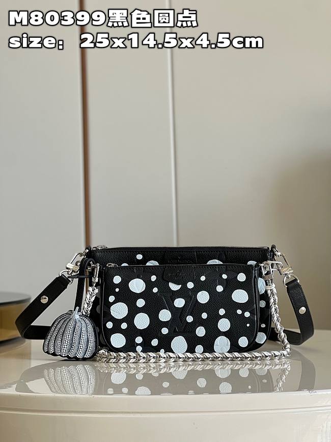 LV x YK Multi Pochette Bag M80399 Size 25x14x4cm - 1