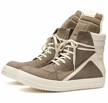 Rick Owens Men's Geobasket Sneakers in Dust/Milk