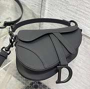 Dior Ultramatte Black Calfskin Mini Saddle Bag 19 x 15 x 6 cm - 5