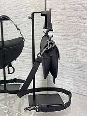 Dior Ultramatte Black Calfskin Mini Saddle Bag 19 x 15 x 6 cm - 2