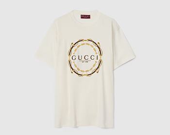 Gucci Cotton jersey T-shirt with print  ‎837959 XJHQY 9750