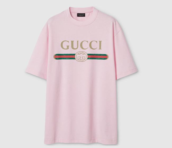 Gucci Cotton jersey and silk T-shirt with print 865015 XJHUF 5031 - 1