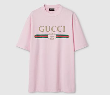 Gucci Cotton jersey and silk T-shirt with print 865015 XJHUF 5031