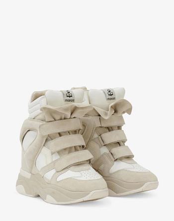 Isabel Marant BALSKEE SNEAKERS balskee high-top leather wedge sneakers BK0009FAA1E17S20WH BALSKEE