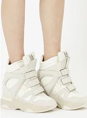 Isabel Marant BALSKEE SNEAKERS balskee high-top leather wedge sneakers BK0009FAA1E17S20WH BALSKEE - 4