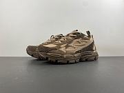 Off-White Brown Be Right Back logo combination sneakers - 1