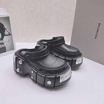 Balenciaga Crocs Mule 'Black Rubber' Sandals