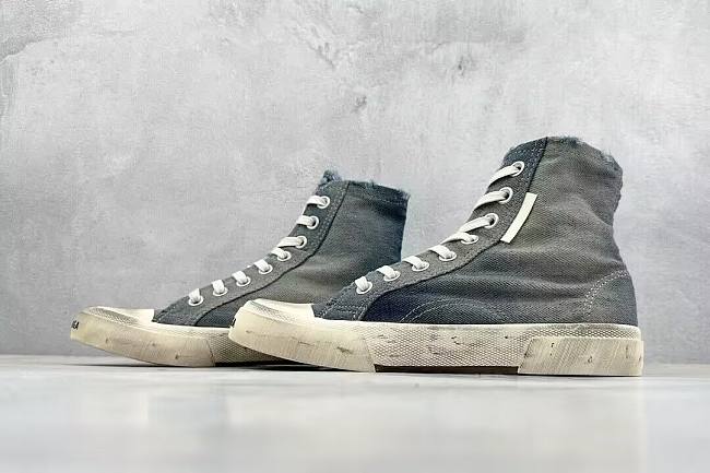 Balenciaga Blue Denim Paris High Top Sneakers  - 1
