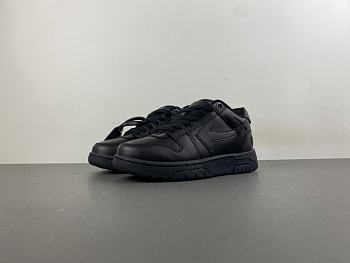 OFF-WHITE Out Of Office OOO Low Tops Triple Black OMIA189C99LEA0131010