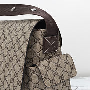 Gucci Diaper Bag Crossbody GG Supreme Brown 211131 KGDIG 8588 W44cm x H28cm x D14cm - 4