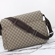 Gucci Diaper Bag Crossbody GG Supreme Brown 211131 KGDIG 8588 W44cm x H28cm x D14cm - 2