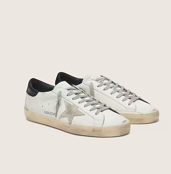 Golden Goose Men's Super-Star with suede star and blue heel tab