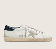 Golden Goose Men's Super-Star with suede star and blue heel tab - 2