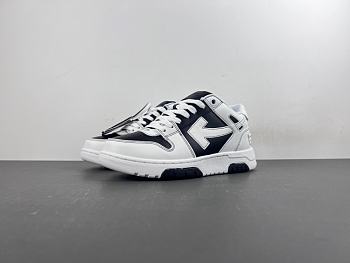 OFF-WHITE Out Of Office OOO Low Tops Black White OMIA189S24LEA0041001 / OMIA189C99LEA0151001