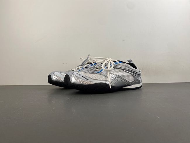 Balenciaga Men's Radar Gradient Lines Sneaker in White/grey/silver/black/blue 865703 WSTGL 9114 - 1
